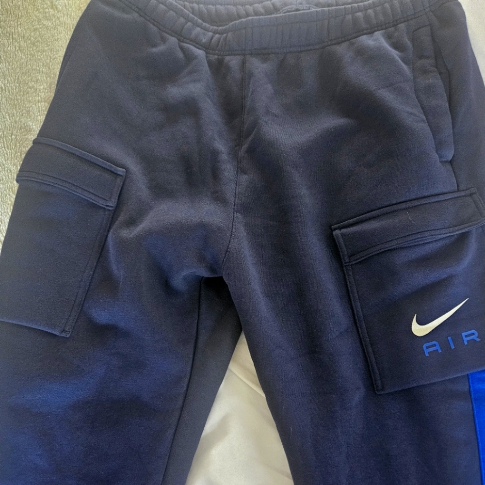 Nike Blue Fleece Joggers with Cargo Pocket